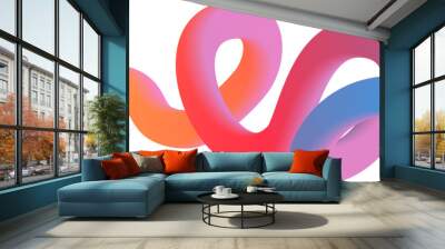 Abstract color gradient tube shape Wall mural