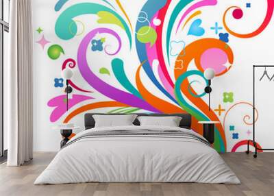 Abstract splashing pattern Wall mural