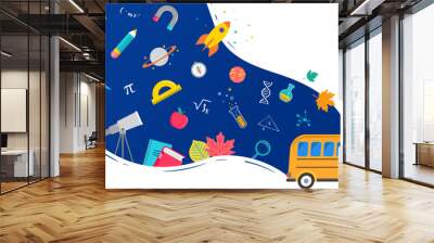 Back to school template Wall mural