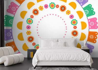 Day of the Dead round Wall mural