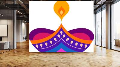 Diya - Indian Diwali oil lamp Wall mural