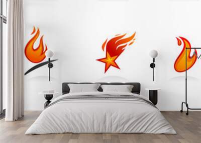 Fire icons - 2 Wall mural