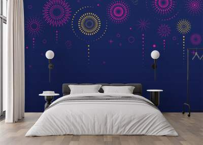 Fireworks and celebration background, winner, victory poster Wall mural