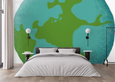 Green planet concept illustration Wall mural