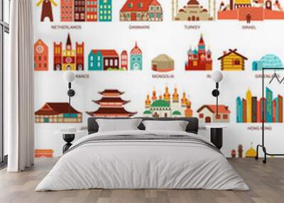 Homes from the world Wall mural