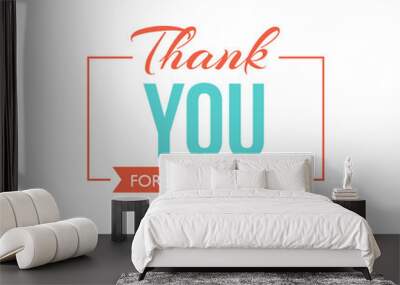 Thank you card  Wall mural