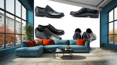 Fashionable youth shoes in four angles Wall mural