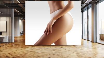 Spa, wellness. Healthy slim body. Beautiful sexy hips. Fitness or plastic surgery. Perfect buttocks without cellulite Wall mural