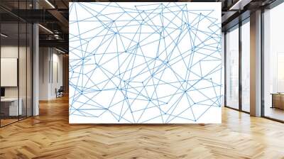 Network abstract connection isolated on white background. Network technology background with dots and lines. Ai background. Modern abstract concept. Ai background vector, network technology Wall mural