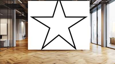 Star icon vector isolated on white background. Trendy star icon in flat style. Modern star template for app, ui, logo and web site. Star icon vector illustration Wall mural