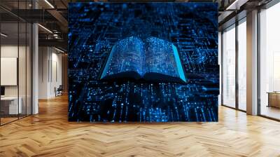 electronic circuit board with computer Wall mural