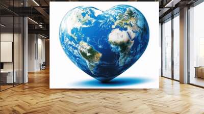 Heart shaped world outdoors blue astronomy Wall mural