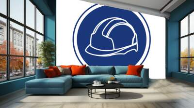 hard hat logo Wall mural