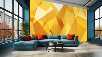 Leerer gelber Hintergrund und Scheinwerfer mit Studio zum Vorführen oder Entwerfen. Leerer Hintergrund aus Zementmaterial. Realistisches 3D-Rendering. Wall mural