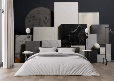 Assorted Marble and Natural Stone Tiles Collection Wall mural