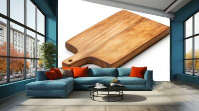 A wooden cutting board with a wooden handle Wall mural