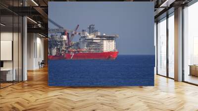 The cargo ship transportation Wall mural