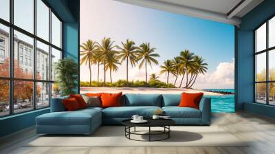 Bright tropical paradise Wall mural