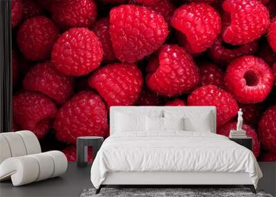 raspberries background Wall mural