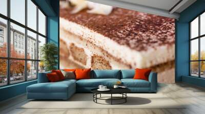 Tiramisu cake Wall mural