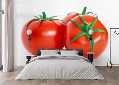 tomatoes on white background Wall mural