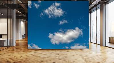 blue sky with white clouds Wall mural