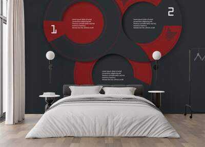 infographic vector round design with shadows . Bright template for your work. Eps10 Wall mural