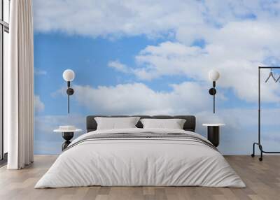 blue sky and airy white clouds, heavenly landscape Wall mural