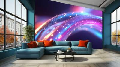 Light iridescent and glittering abstract liquid background. Silk or satin.  Synthwave, retrowave, vaporwave aesthetics. Retro style, webpunk, retrofuturism concept. 90s and 2000s. Modern design.  Wall mural