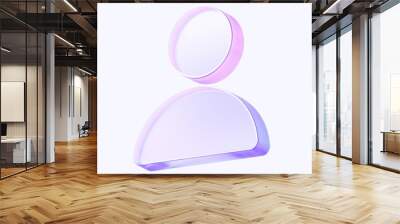 user icon with colorful gradient. 3d rendering illustration for graphic design, ui ux design, presen Wall mural