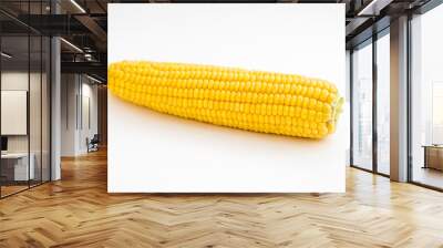 purified corn cobs on white background Wall mural