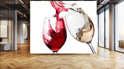 Red and white wine up Wall mural