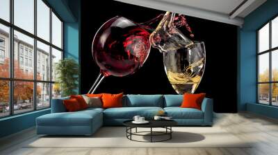 Red and white wine up Wall mural