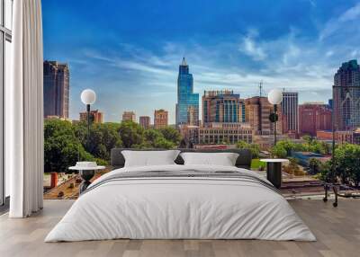 A downtown Raleigh North Carolina city skyline in HDR. Wall mural