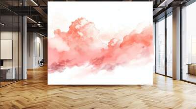 An abstract blurred peach watercolor background is used as a copy space Wall mural