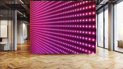 An illustration of a large LCD display with a neon yellow and pink pixel background. The panel has a pixelized color effect. Wall mural