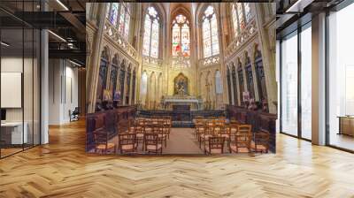 Bordeaux, France - 7 Nov, 2021: Interior of Cathedrale Saint Andre (St. Andrews Cathedral), Bordeaux, Gironde, Aquitaine, France Wall mural