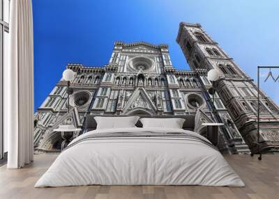 An upward view of the Duomo in Florence, Italy. Wall mural