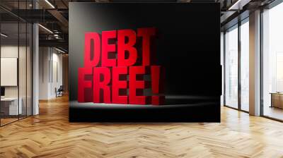 Debt Free! Wall mural