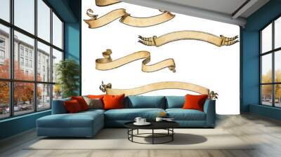 Six Vintage-Style Banners Wall mural