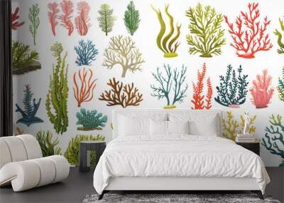 Cartoon ocean plants Wall mural