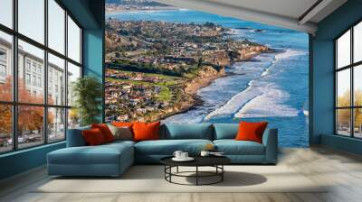 Coast, City, Waves, Ocean Wall mural