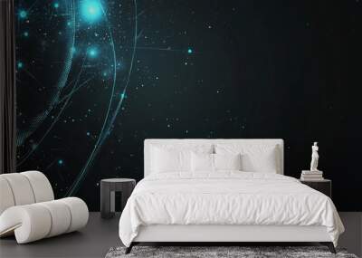 Digital texture pattern with hi-tech innovation concept background Wall mural