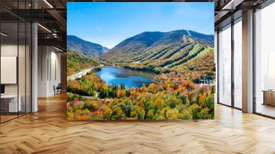 Echo Lake in the Fall in Vermont Wall mural