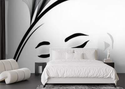 The Face and the Fascinator Wall mural