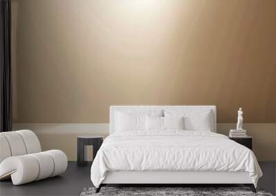 Luminous soft beige lighting in a 3D studio. Gold soft studio lighting in a photo studio. Wall mural