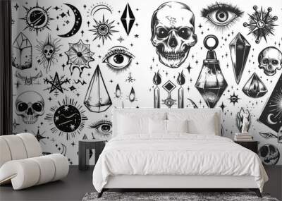 Magic and witchcraft, witch esoteric alchemy Wall mural