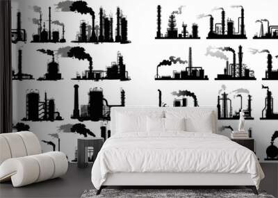 Manufacture industry interior, manufacturing process and factories machines Wall mural