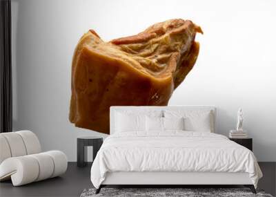 The smoked pork ham on a white background. Wall mural