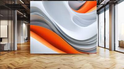 Orange and gray abstract background for wallpaper. Digital art modern illustration for prints, banners, fabric, posters, covers. Wall mural